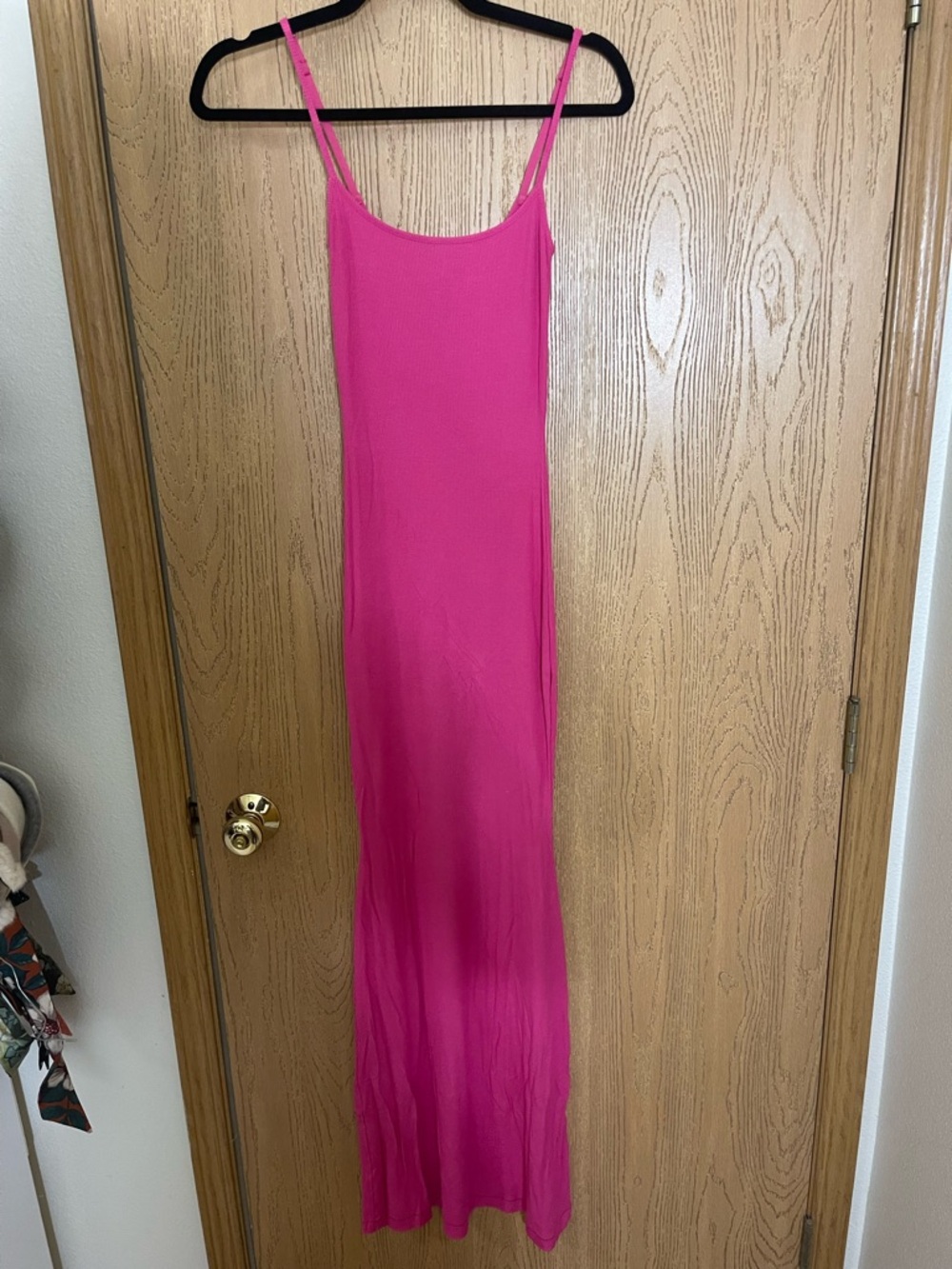 SKIMS Hot Pink Slip Maxi Dress